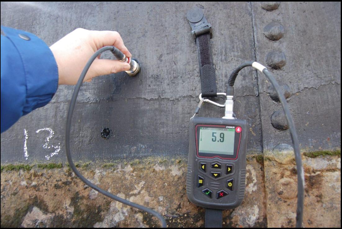 Ultrasonic thickness measurement